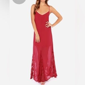 LULUS Exclusive Under The Full Swoon Berry Pink Maxi Dres